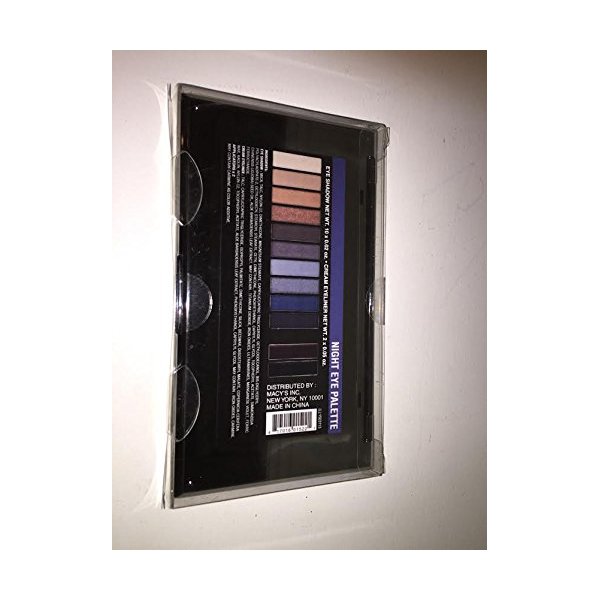 Macys Beauty Collection Limited Edition - Night Eye Shadow Palette with Eyeliner - 10 Shadows, 2 Cream Eyeliners