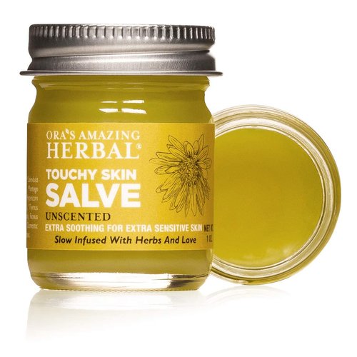 Ora's Amazing Herbal, Eczema Relief, Touchy Skin Salve, Ultra Healing Body Butter, Eczema Cream, Eczema Balm, Herbal Salve, Travel Size, 1oz each