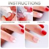 DANNEASY 3Pcs Easy French Nail Smile Line Acrylic Gel Cutter Tool C-Shaped Manicure Edge Trimmer Cutter Template With 1Pcs French Nail Stickers Tips Guides