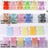 editTime 160PCS Kawaii Colorful Resin Acrylic 3D Bear Nail Art Charms for Nail DIY Crafting Scrapbook Accessories (Multicolor4)