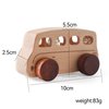 ibwaae Wooden Cars Toys, Montessori Toys for Babies, Baby Toy Cars for Toddlers, Wood Push Truck Vehicle Wooden Baby Toys for Boys Girls
