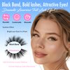 Bepholan False Eyelashes Natural Look Wispy 3D Super Fluffy False Lashes Volume Cat Eye Lashes 5 Pairs Faux Mink Lashes (DV05)