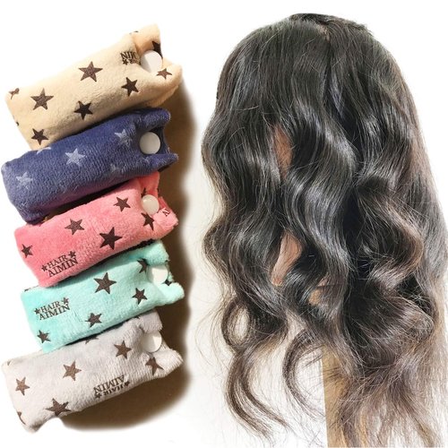 Aimin Hair Heatless Hair Curlers No Heat, Heatless Curls Overnight Blowout Rods, No Heat Hair Curlers To Sleep In, Soft Flexi Rods For Long Hair, Thick Curling Rod Styling Tools (10pcs) …