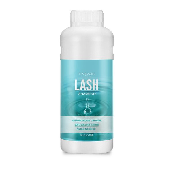 600ml Lash Shampoo Bulk, Eyelash Extensions Cleanser for Extensions, Safe Makeup Remover, Non-irritating or Burning Formula Eyelid Foaming Cleanser Best for Professional Salon and Home Use (Unscented)