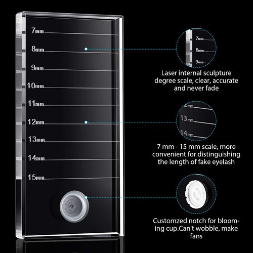 Eyelash Crystal Pallet Eyelash Extension Pallet Bigger Size Glass Pallet Lashes False Lash Tray Strip Adhesive Glue Holder for Eyelash Extensions (4 x 2 x 0.4 Inch)