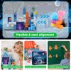 Annexfun Magnetic Blocks - 100 PCS Build Blue Castle Christmas - Magnetic Toys for Montessori Toddler Christmas Birthday Gifts - STEM Sensory Toys for 3 4 9 10 Year Old Boys & Girls