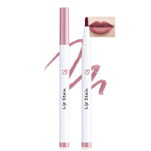 Lip Liner Stain Marker Pen-1Pcs Rose Liquid Lip Tint Lipgloss, Longlasting Waterproof Quick Dry Lipstick Lipcolor, Precise Chisel Tip Smooth Lip Gloss Pen, Christmas Makeup Gift for Women Girl-03