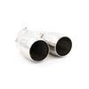 RP Remarkable Power, Fit for 2.5 Inch Inlet 2x2.6" Outlet 8.85" Overall Length Stainless Steel Clamp on Dual Exhaust Tip Tailpipe Duo Layer 2.5"X(2.6"X2) X8.85" EXT45