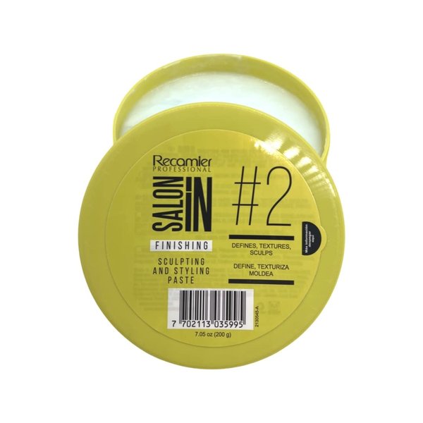 Recamier Professional Saloon In Finishing No. 2 Sculpting and Styling Paste for Hair Finishing | Pasta Cabello Para Estilo Y Acabado - 7 Ounces - 200 Grams