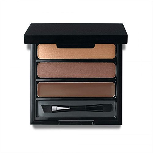 Jolie Eye Brow Shaper Kit ~ Pressed Powder & Tinted Wax + Takelon Brush - Deep