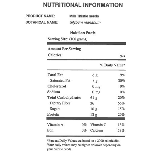 Starwest Botanicals Organic Milk Thistle Seed, 1 Pound