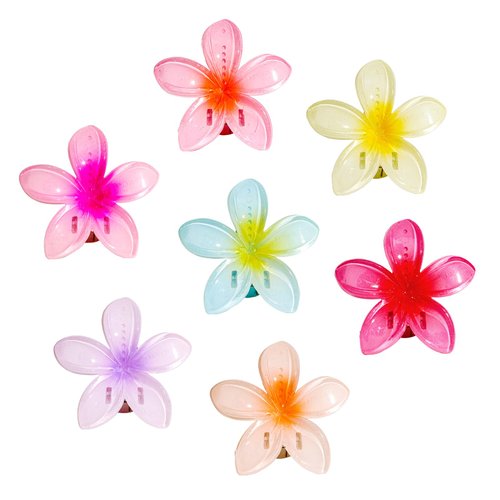 AMCAMI Flower Hair Clips Hair Clips for Women 7 Pcs Claw Clips for Thick Hair Hair Claw Clips Hair Clips for Thin Hair Beach Accessories for Women Cute Hair Clips Hawaiian Flower Hair Clips Hair Claw