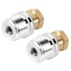 GODESON Lock On Air Chuck,1/4FNPT Closed Flow Brass Tire Chuck,Tire Air Chuck for Tire Inflator Gauge and Air Compressor(Pack of 2)