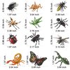 SCAHOW 12 PCS Fake Bug Toys for Kids, Plastic Bugs Animal Figures Halloween Party Favor Cake Topper Insect Figurines