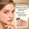 AWCCXMYM 2Pcs Microblading Eyebrow Pencil Kit, 4 Fork Tip Eyebrow Pen Waterproof Long Lasting Up to 24h Smudge Proof Liquid Eyebrow Contouring Pen for Shapes Defines Fills Brow Pencil #Dark Brown