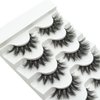 False Mink Lashes Curled 6D 15mm Fake Eye Lashes Wispy Lashes Natural Eyelash Soft Five Pairs (15mm LS04)