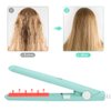 Mini Hair Straightener, Travel Size Straightening Iron Small Lightweight Portable Flat Iron Heating Curler Ceramic Tourmaline Plate Beauty Quick & Easy Hair Styling for Women Men, Matcha Green