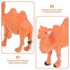 TOYANDONA 4PCS Camel Figurine Miniature Camel Figurines Playset Wildlife Bactrian Camel Camel Animal Model for Table Desktop Animal Figurine
