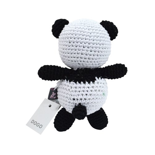 Dog Teeth Cleaning Cotton Crochet Squeaky Dog Toy for Small Dog - Panda