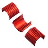 3Pack Vgoohobby Aluminum 370 380 Brushless Brushed Electric Motor Heat Sink Heatsink Cooling Compatible with 1/16 1/18 HSP HPI Wltoys Himoto Redcat Traxxas 1/16 RC Car Boat Truck (Red)