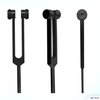 DEXSUR Medical Grade Aluminum Alloy Sensory Tuning Fork Activator For Healing, Therapy Non Magnetic One Each of C 128, C 256, C 512 Tuning Forks, Black, 3 Pcs