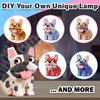 FUNZBO Paint Your Own Dog French Bulldog Lamp - Art Supplies Painting Kits, Arts and Crafts for Kids Adults, Night Light Toys Gifts for Boys Girls Teens Age 3+ Years Old