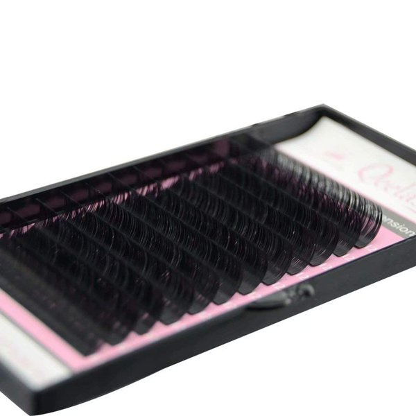 Qeelasee 0.07 Thickness DD Curl 11mm Volume Mink Eyelash Extensions Silk Individual Lash Extensions Semi-permanent Pure Korean Silk lashes Soft Application for Professional Salon Use