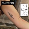 INKARTLINK Semi Permanent Tattoos, temporary tattoos, multiple designs, adult art designs, party favors, waterproof, realistic, no adhesive, no reflective, lasts 1-2 weeks (Compass, Feather, Car)
