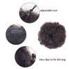 Afro Puff Drawstring Ponytail Extension Short Synthetic Afro Kinky Curly Puff Ponytail for Natural Hair Clip On Kinky Drawstring Curly Ponytail Bun Hairpieces (Medium 2#)
