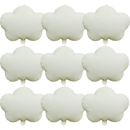 White Cloud Foil Balloons 10 Pcs Cloud Balloons For Birthday Party Baby Shower Wedding Bridal Shower Blue White Themed Party Decorations Supplies