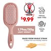 TADA Natural Beauty Hair Brush Detangler for Curly, Thick, Wavy, and Thin Hair - Ventilation Holes for Quick Drying and Styling, Detangler Brush for Women, Men, Kids (4 Colors) (Mauve)
