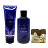 Bath & Body Works Men's Collection Deep Ocean Body Cream and 3-in-1 Hair, Face & Body Wash Gift Set with a Cabin Spice Bar Soap - Full Size