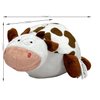 Glory To Dog Roly-Poly Cow Plush Dog Toy with Krinkle and Squeaker for Small and Toy Breed Dogs