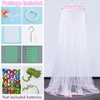 FIOBEE Bed Canopy for Girls Room Bed Canopy Curtains with Led Lights Mosquito Net DIY Princess Room Décor with Stars Butterflies for Kids Bedroom, White