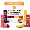 ZYN Turmeric Electrolyte Drink Mix for Gut Health Hydration Packets with Vitamins, Zinc & Curcumin, Recovery, Low Sugar Packets with Piperine, Variety, 16 Pack