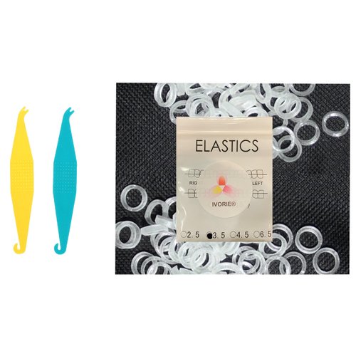 IVORIE Cosmetic Dental Elastic Rubber Bands Braces Teeth Gap Alignment 100pcs (1/4" Fox 3.5oz (Medium))