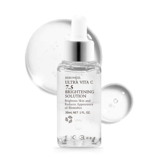 REBONCEL Pure Vita C 7.5 Brightening Oil Serum for beginners, sensitive skin with Vitamin C, Korean Glass Radiant Skin Face Serum (1 Fl Oz, 30mL)
