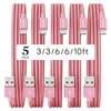 SPEATE USB C Cable, Nylon Braided USB to USB C Cable, Type C Charger Fast Charging Cable [5-Pack, 3/3/6/6/10FT], USB A to USB C Cable for Phone 16/15/iPad, Galaxy S/Note/A, Pixel and More