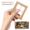 Toyvian 2 Pcs Dollhouse Wooden Windows Miniature Window Frame 1 12 Dollhouse Furniture Mini Window Tiny Wooden Window Models Window Ornaments for Doll House, Craft