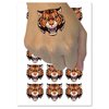 Fierce Tiger Face Temporary Tattoo Water Resistant Fake Body Art Set Collection - 54 1" Tattoos (1 Sheet)