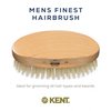 Kent MG3 Finest Men's Hair Brush & Beard Brush for Skin Care, Natural White Boar Bristle Brush for Mens Grooming, Scalp Brush, 360 Wave, and Beard Straightener For Men's Hair Care