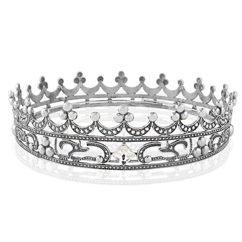 Full Crystal Queen King Wedding Queen Princess Prom Tiara Round Crown For Wedding Prom Bridal Par...