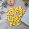 NSBELL 100PCS Miniatures Kitchen Food Cheese Miniature Artificial Cheese Models Mini Resin Simulation Cheese for Dollhouse Kitchen Decoration DIY Accessory