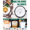 Huogary Milk Frother, Milk Steamer for Milk Foam & Hot Milk(4.5oz/10.5oz), Electric Milk Frother and Warmer for Homemade Coffee, 120V (Black)