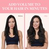 GOO GOO Clip in Hair Extensions Real Human Hair, Remy Human Hair Extensions Clip ins for Women, Natural Human Hair, 14inch 120g 7Pcs, 1B Natural black