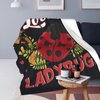 Just A Girl Who Loves Ladybugs Blanket Ladybug Decor Throw Blanket Gifts for Girls Boys Ladybug Lover Super Warm Soft Plush Lightweight Fleece Flannel Bed Blanket for Kids Adults Men Women 50"X40"
