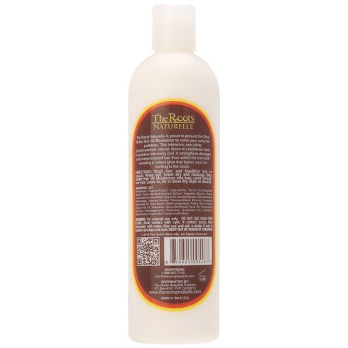 The Roots Naturelle Premium Hair Oil Moisturizer and Leave-In Conditioner with Shea Butter, Coconut Oil and Jamaican Black Castor Oil. Conditions, Moisturizes, Strengthens Curly, Dry, Damaged Hair.
