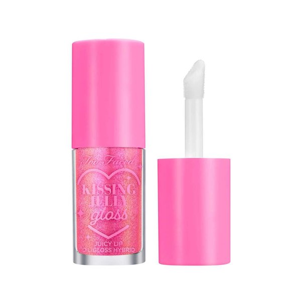 Too Faced Kissing Jelly Lip Oil Gloss | Sunflower & Jojoba Oils, 0.15 Fl Oz, Bubblegum