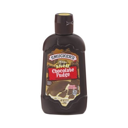 Smucker's Magic Shell Ice Cream Topping, Chocolate Fudge, 7.25-ounce Bottles (Pack of 4)