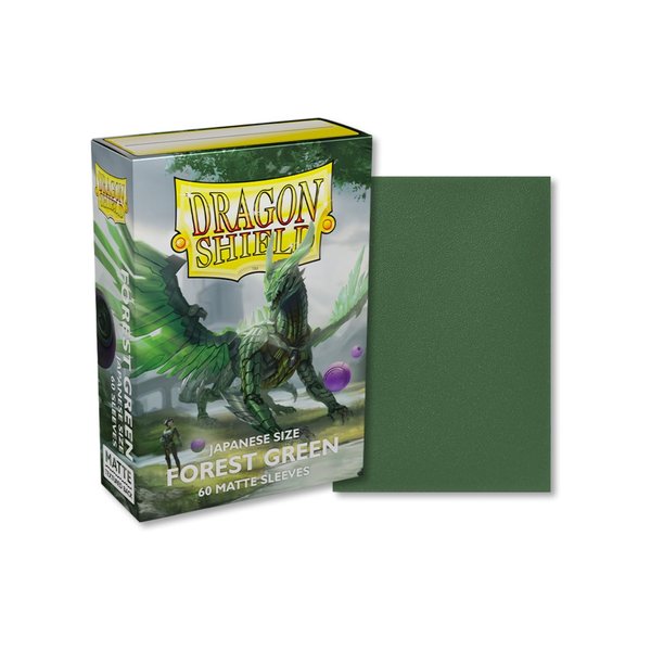 Dragon Shield – Dragon Shield Matte Japanese Forest Green 60 CT Japanese Size Card Sleeves - Yu-Gi-Oh! Card Sleeves Smooth & Tough - Compatible with Yu-Gi-Oh!